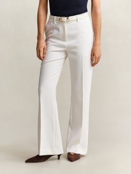 GANT - Women White Slim Fit Slack Pant