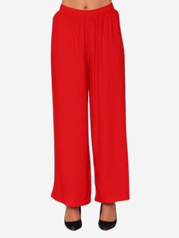 Bonjour - Red Solid Palazzo