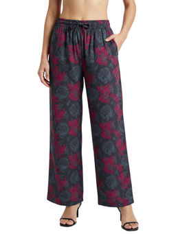 Bonjour - Grey Floral Printed Palazzo