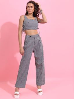 TOKYO TALKIES - Women Crop Top With Trousers (Set of 2)