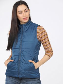 TOKYO TALKIES - Women Blue Puffer Jacket