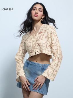 The Souled Store - Originals: Happy Doggo Womens Crop Top