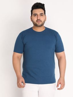 CHKOKKO - Mens Casual Round Neck T-shirts In Teal
