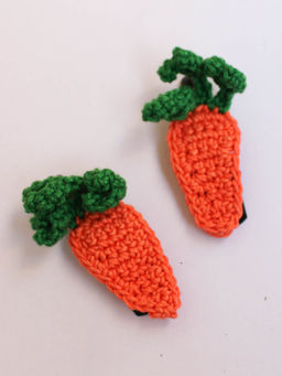 Woonie - Carrot Design Handmade Hairclips (Pack of 2)