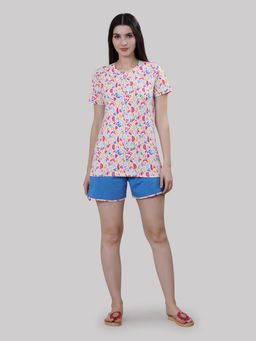 She N She - Printed Top & Shorts