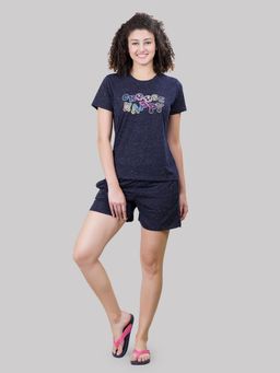 She N She - Navy Lounge Top & Shorts