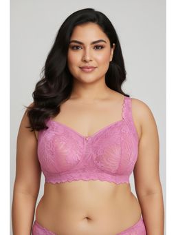 Zivame - Bridal Boudoir Double Layered Non Wired Full Coverage Super Support Bra-Violet