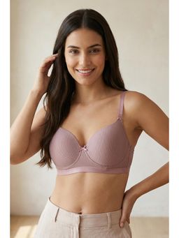 Zivame - Padded Non Wired 3/4Th Coverage T-Shirt Bra - Pink