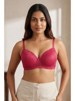 Zivame - Padded Non Wired 3/4Th Coverage Lace Bra - Love Potion