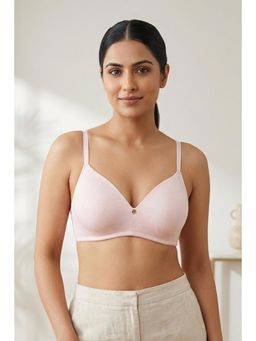 Zivame - Padded Non Wired 3/4Th Coverage T-Shirt Bra - Pink Dogwood