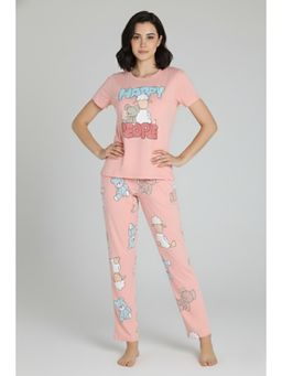 Zivame - Knit Cotton Nightsuit - Blossom