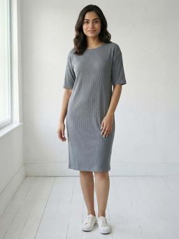 Zivame - Knit Cotton Loungewear Dress - Monument