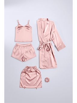 Zivame - Luxe Satin Sleep Nightsuit - Spanish Villa