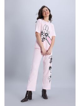 Zivame - Power Puff Knit Cotton Nightsuit - Barely Pink