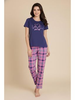 Zivame - Knit Cotton Nightsuit - Aurora