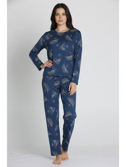 Zivame - Knit Poly Nightsuit - Beacon Blue