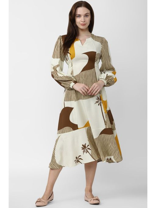 van heusen ladies dresses Buy Van Heusen Women Cream Solid Thigh-Length Casual Dress Online