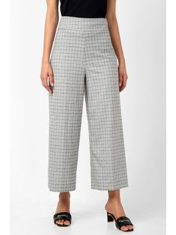 Van Heusen - Women Grey Check Casual Regular Fit Trousers
