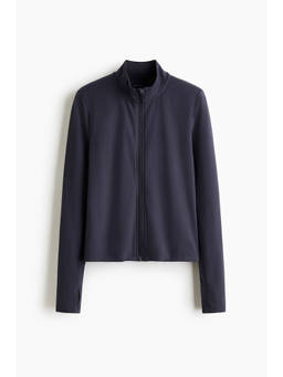 H&M - Women Blue Zip-through sports jacket with SoftMove