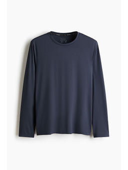 H&M - Men Blue Long-sleeved sports top with DryMove