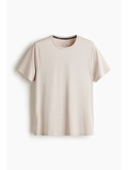 H&M - Men Beige Mesh sports T-shirt with DryMove