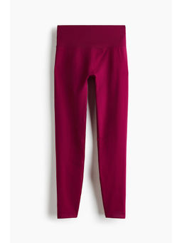 H&M - Women Pink Seamless Sports leggings with DryMove