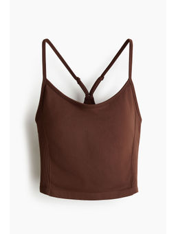 H&M - Women Brown Seamless Sports top with DryMove