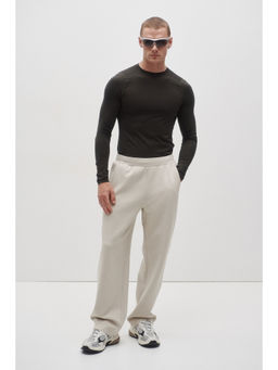 H&M - Men Beige Loose Fit Sports Track Pant with DryMove