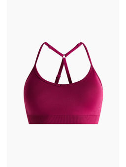 H&M - Women Pink Medium Support Seamless sports bra with DryMove