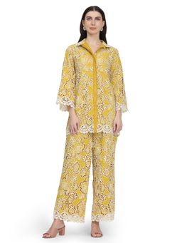KELIN - Bailey Loose Fit Indo Western Yellow Co-Ord Set