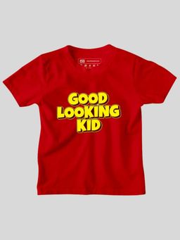 Be Awara - Good Looking Kid Half Sleeves Kids T-shirt Red