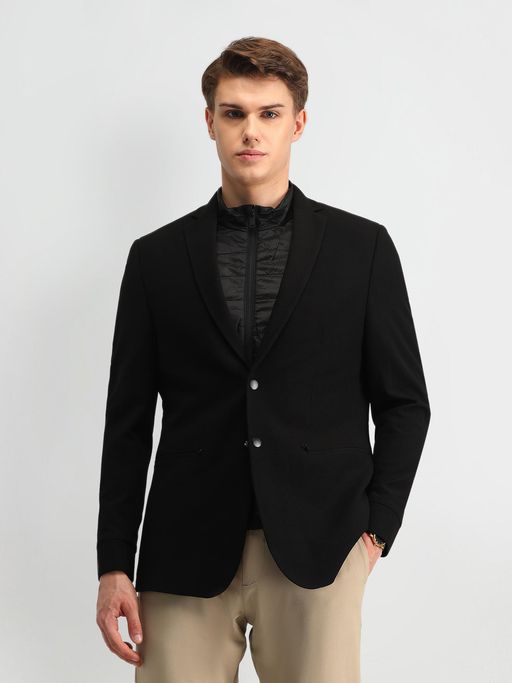 Arrow Men Zero Calorie Black Slim Fit Blazer