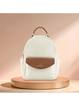 Fastrack - Colorblocked Backpack with Adjustable Shoulder Straps - White