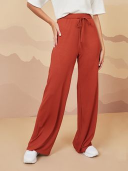 Styli - High Rise Drawstring Wide Leg Pants