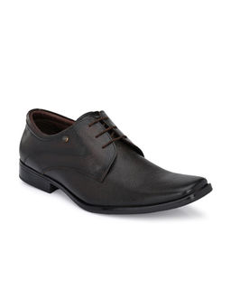 Hitz - Men's Brown Leather Lace-up Formal Shoes