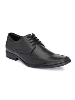 Hitz - Men's Black Leather Lace-up Formal Shoes