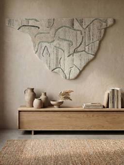 Neu Looms - Abstract Irregular Handmade Natural Wool Wall Art
