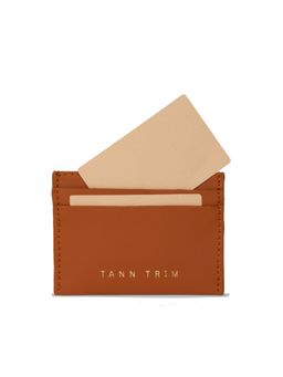 TANN TRIM - Solid Brown Card Case