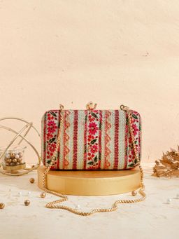 AMYRA - Zuri Box Mint Green Clutch with Detachable Straps