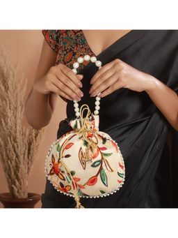 Aatmana - Multi-Colored Leaf Pattern Polti Bag