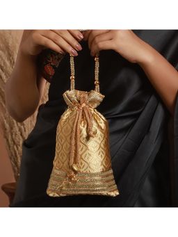 Aatmana - Bridal Gold Embroidered Potli Bag