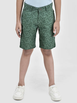 CRIMSOUNE CLUB - Boy Self Design Green Shorts