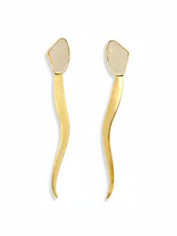 ORNAMAAS - Galactic Cut Heart 'vein Gold Earrings
