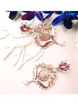 ORNAMAAS - Gulabo Opal Pink Earrings