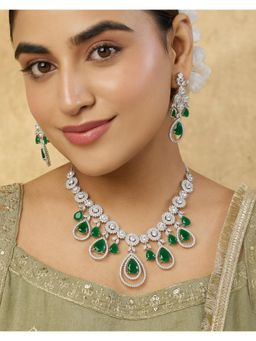 Indinoor - Mahvin Zircon Necklace Set
