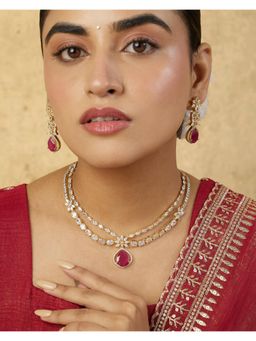 Indinoor - Zimal Zircon Necklace Set