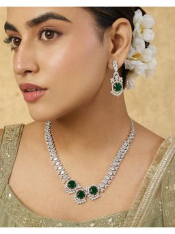 Indinoor - Eenara Zircon Necklace Set