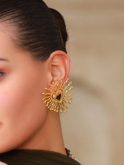 XAGO - Celeste Heart White Stud Earrings