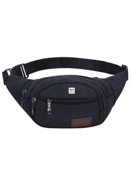 NFI Essentials - Unisex Canvas Textured Black Belt Bag