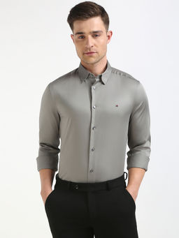 Tommy Hilfiger - Grey Solid Regular Fit Shirt